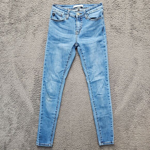 Kancan Jeans Women Size 1 Blue Denim Skinny‎ Low Rise Medium Wash - Picture 1 of 8